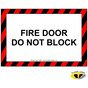 Fire Door Do Not Block Floor Label NHE-18868