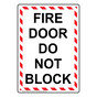 Portrait Fire Door Do Not Block Sign NHEP-19713_WRSTR