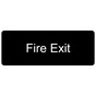 Black Engraved Fire Exit Sign EGRE-340_White_on_Black
