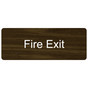 Walnut Engraved Fire Exit Sign EGRE-340_White_on_Walnut
