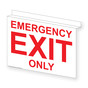 Ceiling-Mount EMERGENCY EXIT ONLY Sign NHE-6731Ceiling