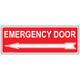 Emergency Door With Left Arrow Sign NHE-7340