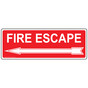 Fire Escape With Left Arrow Sign NHE-7355