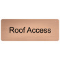 Cashew Engraved Roof Access Sign EGRE-552_Black_on_Cashew