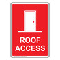 Portrait Roof Access Sign With Symbol NHEP-14004