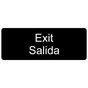 Black Engraved Exit - Salida Sign EGRB-335_White_on_Black
