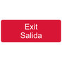 Red Engraved Exit - Salida Sign