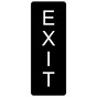 Vertical Black Engraved EXIT Sign EGRE-19471_White_on_Black