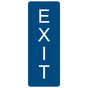 Vertical Blue Engraved EXIT Sign EGRE-19471_White_on_Blue
