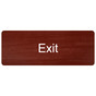 Cinnamon Engraved Exit Sign EGRE-335_White_on_Cinnamon