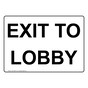 Exit To Lobby Sign NHE-29242