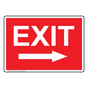 Exit With Right Arrow Sign NHE-6765