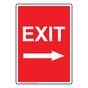 Portrait Exit With Right Arrow Sign