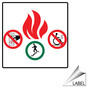 In Case Of Fire Do Not Use Elevator Symbol Label Label-Prohib-1079