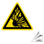 Explosive Symbol Label for Hazmat LABEL_TRIANGLE_07