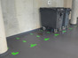 Floor markers Identify where to store bins