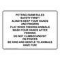Petting Farm Rules Safety First! Always Keep Sign NHE-29185