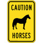 Caution Horses Sign for Farm Safety PKE-18737