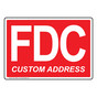 FDC Custom Address Sign NHE-16305