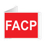 Red Triangle-Mount FACP Sign