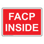 FACP Inside Sign NHE-16502
