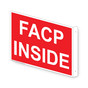 Projection-Mount Red FACP INSIDE Sign NHE-16502Proj