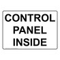 Control Panel Inside Sign NHE-27111