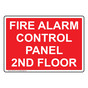 Fire Alarm Control Panel 2Nd Floor Sign NHE-30772