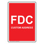 Portrait FDC Custom Address Sign NHEP-16305