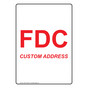 Portrait FDC Custom Address Sign NHEP-16306