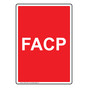 Portrait FACP Sign NHEP-16501