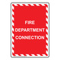 Portrait Fire Department Connection Sign NHEP-30740