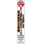 Caution Fiberoptic Buried Cable Label for Pipeline / Utility NHE-16087