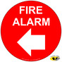 Fire Alarm With Left Arrow Floor Label NHE-18791