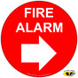 Fire Alarm With Right Arrow Floor Label NHE-18792