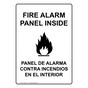 Fire Alarm Panel Inside Bilingual Sign NHB-6777