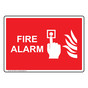 Fire Alarm Sign With Symbol NHE-13824