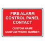 Fire Alarm Control Panel Sign for Fire Safety / Equipment NHE-14093
