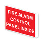 Projection-Mount Red FIRE ALARM CONTROL PANEL INSIDE Sign