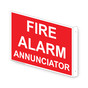 Projection-Mount Red FIRE ALARM ANNUNCIATOR Sign