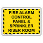 Fire Alarm Control Panel And Sprinkler Riser Room Sign NHE-31027