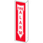 Projection-Mount Red FIRE ALARM Sign NHE-7530Proj