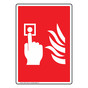 Portrait Fire Alarm Symbol Sign NHEP-13823