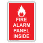 Fire Alarm Panel Inside Sign With Symbol NHEP-13926