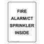 Portrait Fire Alarm/CT Sprinkler Inside Sign NHEP-30902