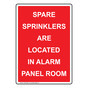 Portrait Spare Sprinklers Are Located In Alarm Sign NHEP-30961