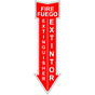 Portrait Fire Extinguisher - Fuego Extintor Label CTSB-7470_RED
