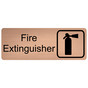 Cashew Engraved Fire Extinguisher Sign with Symbol EGRE-345-SYM_Black_on_Cashew