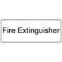 White Engraved Fire Extinguisher Sign EGRE-345_Black_on_White