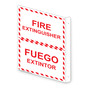 Projection-Mount Red FIRE EXTINGUISHER - FUEGO EXTINTOR Sign